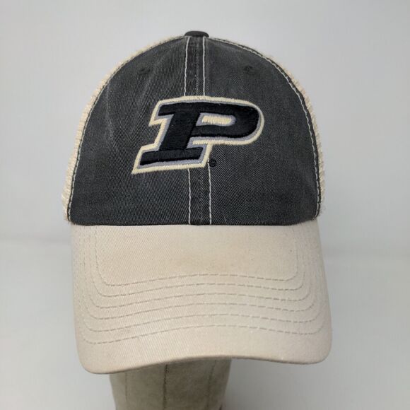 Top of the World Men's Snapback Mesh Back Purdue Boilermakers Hat Tan Gray - Picture 3 of 15